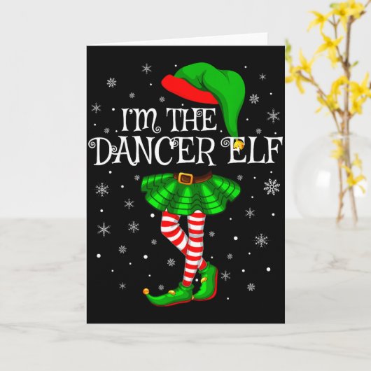 Family Matching Women Girls I'm The Dancer Elf Chr Karte (Gelbe Blume)