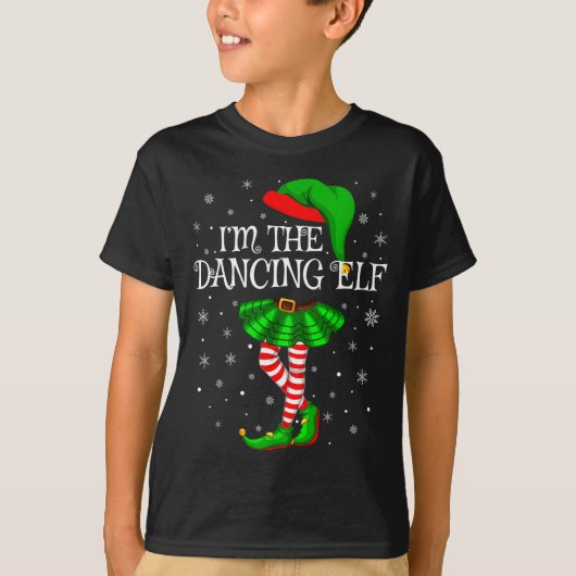 Family Matching Women Girls I'm The Dancing Elf Ch T-Shirt (Vorderseite)