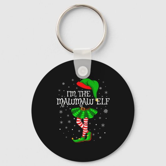Family Matching Women Girls I'm The Mawmaw Elf Chr Schlüsselanhänger (Vorderseite)