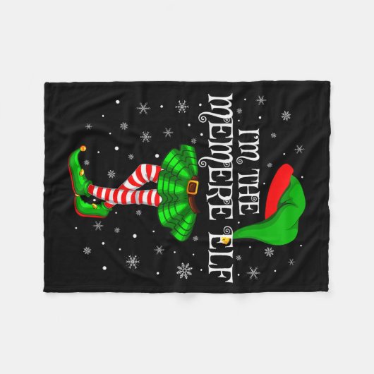 Family Matching Women Girls I'm The Memere Elf Chr Fleecedecke (Vorderseite (Horizontal))