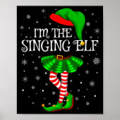 Family Matching Women Girls I'm The Singing Elf Ch Poster (Vorne)