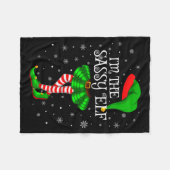 Family Matching Women Girls I'm The Sy Elf Christm Fleecedecke (Vorderseite (Horizontal))