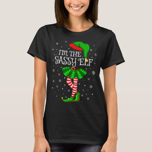 Family Matching Women Girls I'm The Sy Elf Christm T-Shirt (Vorderseite)