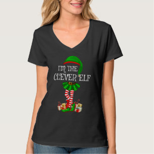Family Matching Women Girls The Clever Elf Christm T-Shirt