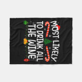 Family Matching Xmas Most Likely To Drink All The  Fleecedecke (Vorderseite (Horizontal))