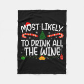 Family Matching Xmas Most Likely To Drink All The  Fleecedecke (Vorderseite)