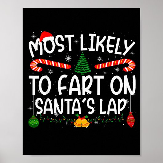 Family Matching Xmas Most Likely To Fart On Santa' Poster (Vorne)
