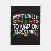 Family Matching Xmas Most Likely To Nap On Christm Fleecedecke (Vorderseite)