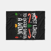 Family Matching Xmas Most Likely To Offer Santa A  Fleecedecke (Vorderseite (Horizontal))