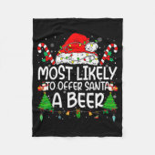 Family Matching Xmas Most Likely To Offer Santa A  Fleecedecke (Vorderseite)