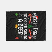 Family Matching Xmas Most Likely To Offer Santa A Fleecedecke (Vorderseite (Horizontal))