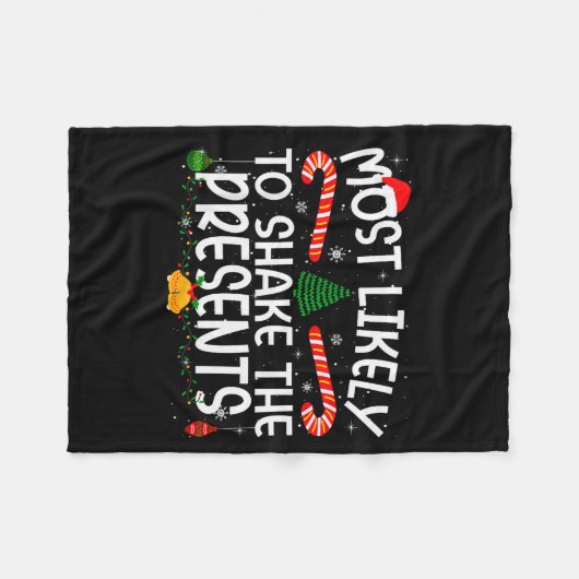 Family Matching Xmas Most Likely To Shake The  Fleecedecke (Vorderseite (Horizontal))