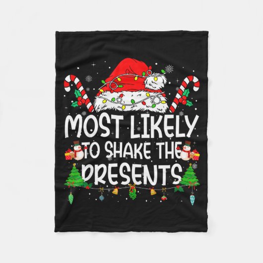 Family Matching Xmas Most Likely To Shake The  Fleecedecke (Vorderseite)