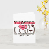 Family Medicine Retro Family Physician Doctor Gift Karte (Gelbe Blume)
