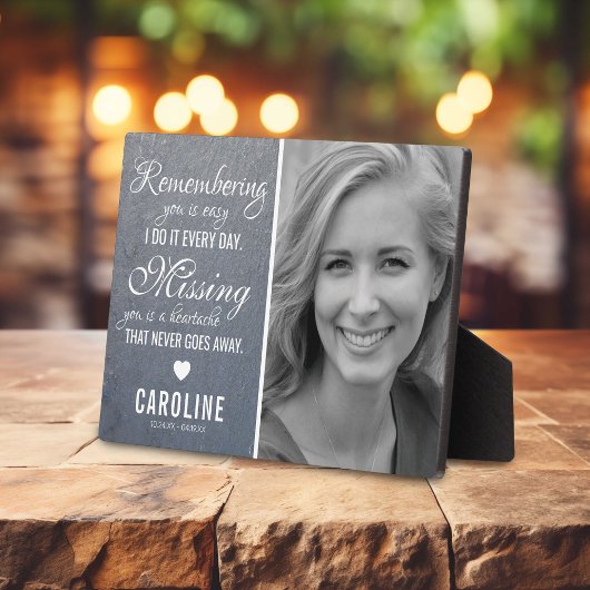 Family Memorial Foto von Remembrance Keepsake Fotoplatte