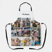 Family Memories 9 Photo Grid Personalized Collage Schürze (Vorderseite)