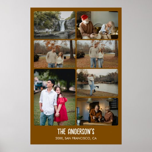Family Memories Modern Photo Collage Poster (Vorne)