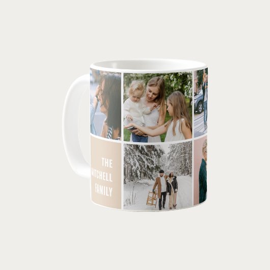 Family Memories Simple Photo Collage Kaffeetasse