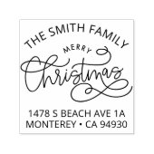 Family Merry Christmas Envelope Return Address Permastempel (Design)