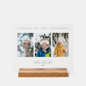 Family Minimalist 3 Photos Collage Keepsake Acrylschild (Vorderseite)