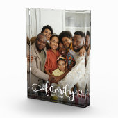 FAMILY Modern Simple Hearts Liebe Script Fotoblock (Rechts)