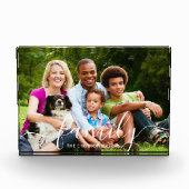 FAMILY Modern White Script Overlay Foto Name (Vorderseite)