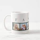 FAMILY Moderne Typografie und Custom 6 Foto Kaffeetasse (Links)