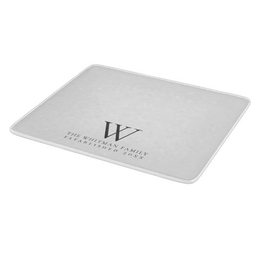 Family Monogram Elegant Kitchen Schneidebrett (Ecke)