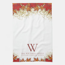Family Monogram Elegante Herbstlaube Küche