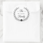 Family monogram sticker. runder aufkleber (Tasche)