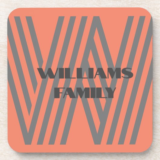 FAMILY MONOGRAM Untersetzer GIFT (Vorderseite)