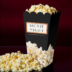Family Movie Night Theater Marquee Sign Popcorn Geschenkschachtel