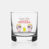Family Movie Theater Fun Popcorn Mascots Rocks Whiskyglas (Vorderseite)