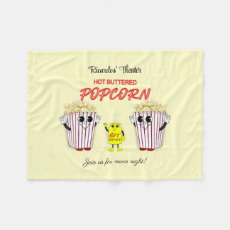 Family Movie Theater with Hot Buttered Popcorn  Fleecedecke