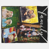 Family Multi Foto Gallery Collage Stilvoll modern Fleecedecke (Vorderseite (Horizontal))
