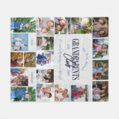 Family Multi Foto Großeltern Klettergarten Fleecedecke (Vorderseite (Horizontal))