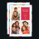 FAMILY MULTI FOTO moderne minimale geometrische Gr Feiertagskarte<br><div class="desc">per kat massard >>> WWW.SIMPLYSWEETPAPERIE.COM<<< An elegant card design featuring quote that you can change yourself! White geometric border on the backside, giving you the opportunity to handwrite a personal message or place a full portrait photo. NOTE >> Kontaktieren Sie mich kat@simplysweetpaperie.com wenn Sie Hilfe benötigen, um Ihre Fotos perfekt...</div>