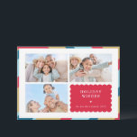 FAMILY MULTI FOTO Moderne niedliche geometrische G Feiertagskarte<br><div class="desc">per kat massard >>> WWW.SIMPLYSWEETPAPERIE.COM<<< An elegant card design featuring quote that you can change yourself! White geometric border on the backside, giving you the opportunity to handwrite a personal message or place a full portrait photo. NOTE >> Kontaktieren Sie mich kat@simplysweetpaperie.com wenn Sie Hilfe benötigen, um Ihre Fotos perfekt...</div>