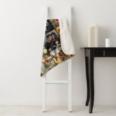 Family Name 18 Photo Collage Modern Elegant Black Sherpadecke (Beispiel)