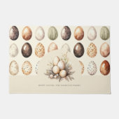  Family Name Beige Personalized Easter Fußmatte (Vorderseite)