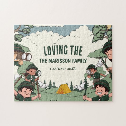 Family Name Camping Puzzle (Horizontal)