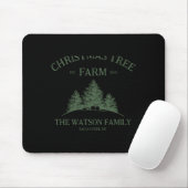 Family Name Christmas Tree Farm Retro  Mousepad (Mit Mouse)