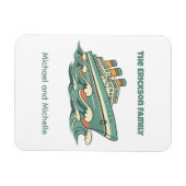 Family Name Cruise Ship Door Marker Magnet (Horizontal)