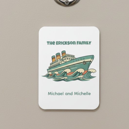 Family Name Cruise Ship Door Marker Magnet