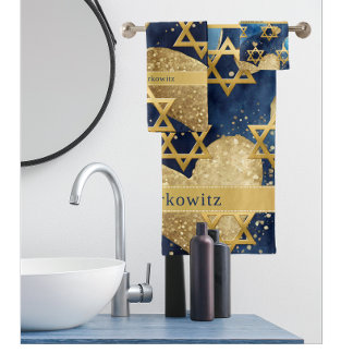 Family Name Love Jerusalem Shower Curtain Badhandtuch Set