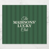 Family Name Lucky St Patricks Green Bierflaschenetikett (Einzelnes Label)