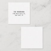 Family Name Modern Plain Professional Black White Begleitkarte (Vorne/Hinten)