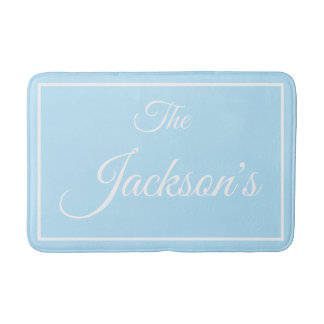Family name personalized bath mat badematte