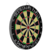 Family Name Personalized  Dartboard Dartscheibe (Vorderseite Links)