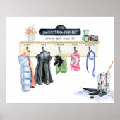 Family Name Personalized Mudroom Keepsake Print Poster (Vorne)